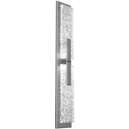 Glacier LED 5 inch Classic Silver Indoor Sconce Wall Light in 3000K LED, Double