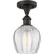 Ballston Norfolk LED 6 inch Oil Rubbed Bronze Semi-Flush Mount Ceiling Light in Clear Glass