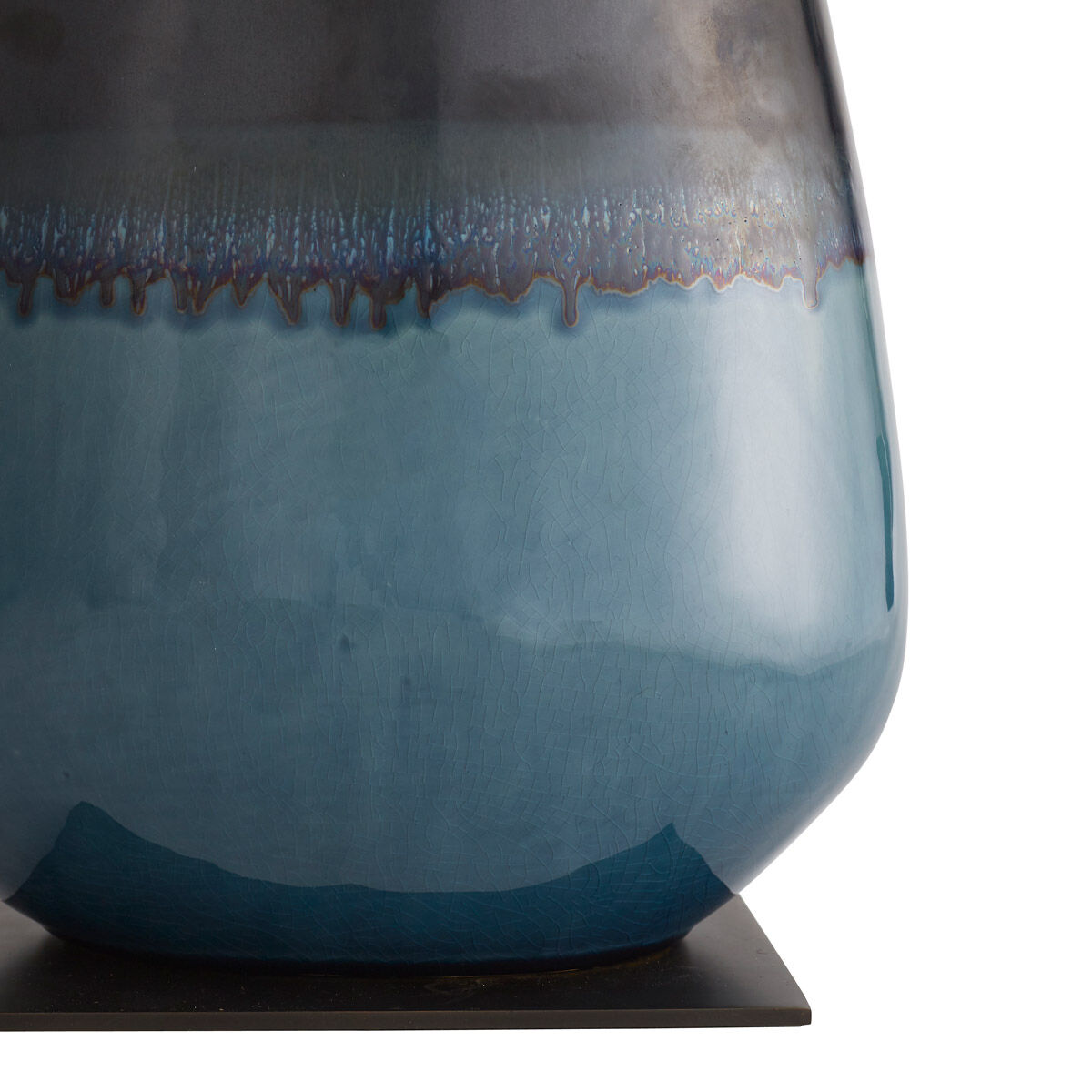 Deagan 29 inch 150 watt Gunmetal and Teal Reactive with Bronze Table Lamp Portable Light