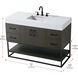 Caroline 48 X 34 inch Mocha Brown Bathroom Vanity Cabinet