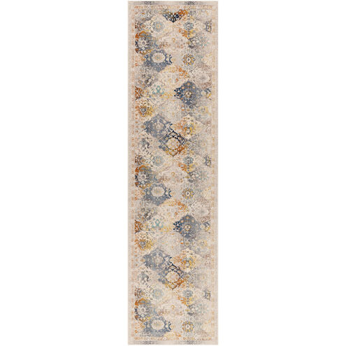 Dublin 123 X 33 inch White/Aqua/Charcoal/Burnt Orange/Saffron Rugs