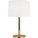 kate spade new york Monroe 27.13 inch 9 watt Burnished Brass with Green Table Lamp Portable Light