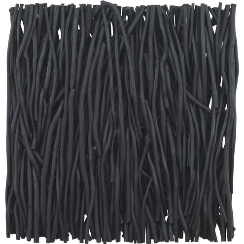 Gathered Teak Black Wall Decor