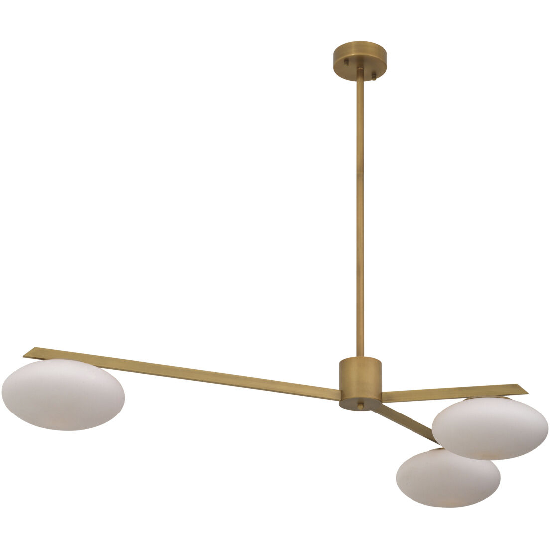 Evergreen 3 Light 55.51 inch Antique Brass Chandelier Ceiling Light, Small