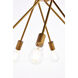 Lucca 6 Light 23 inch Brass Pendant Ceiling Light