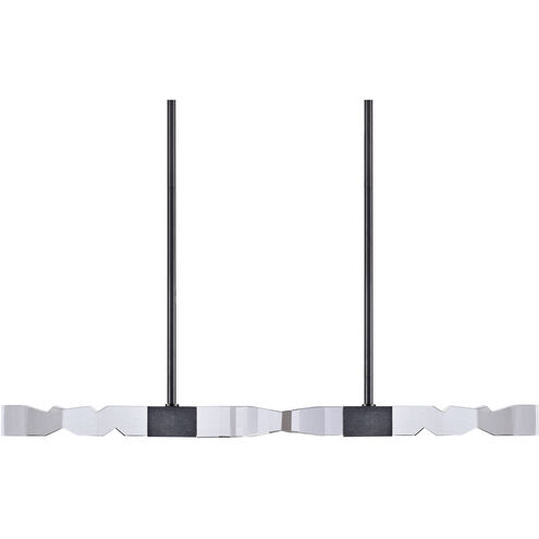 Mamadim 4 Light 49.25 inch Satin Brushed Black Linear Pendant Ceiling Light
