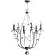 Formosa 6 Light 27 inch Golden Noir Chandelier Ceiling Light