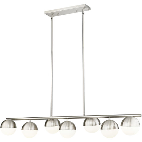 Realm Sphere Linear Chandelier Ceiling Light in Brushed Nickel