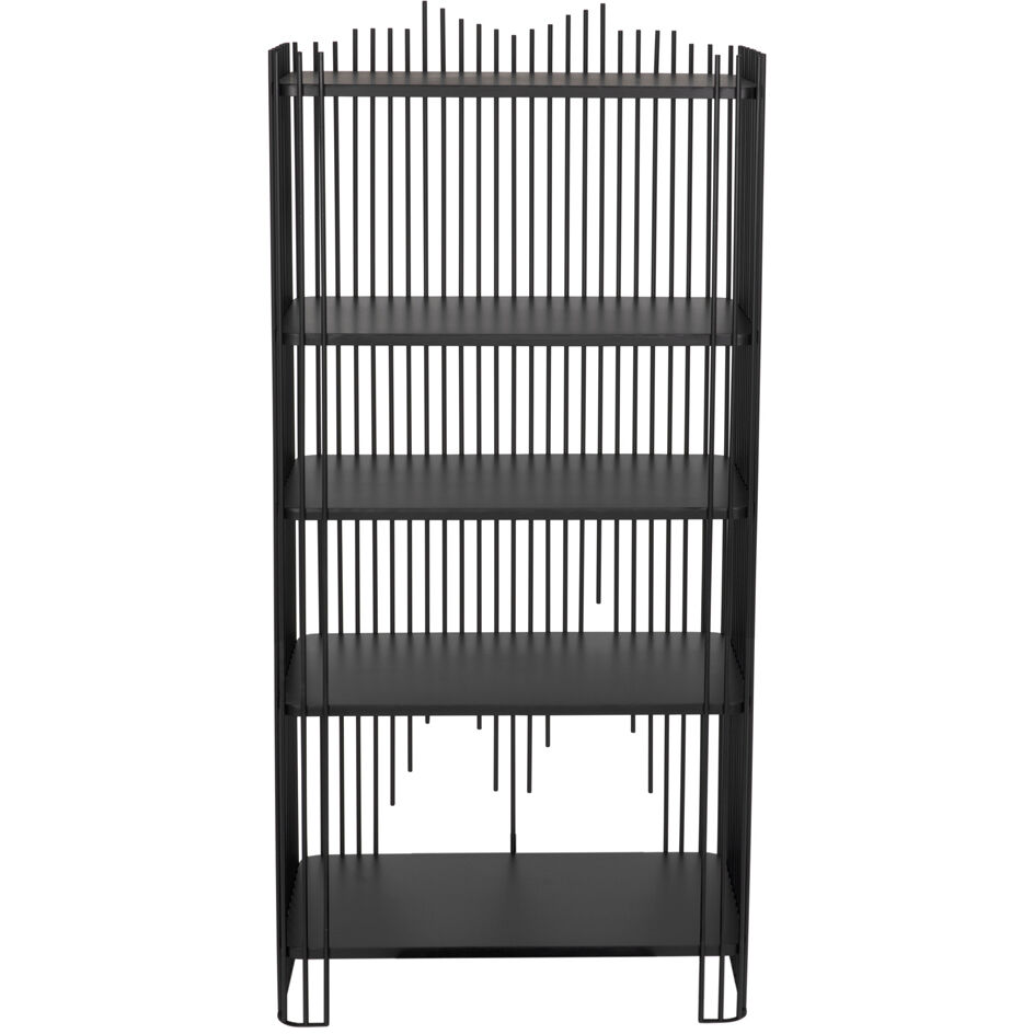 Mila Matte Black Bookcase
