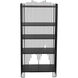 Mila Matte Black Bookcase