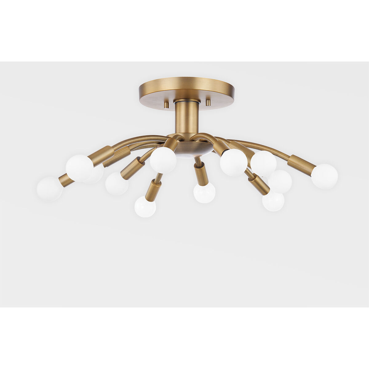 Tristan 12 Light 25 inch Patina Brass Semi Flush Ceiling Light