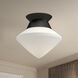 Alora Mood Nora 1 Light 8 inch Matte Black Flush Mount Ceiling Light
