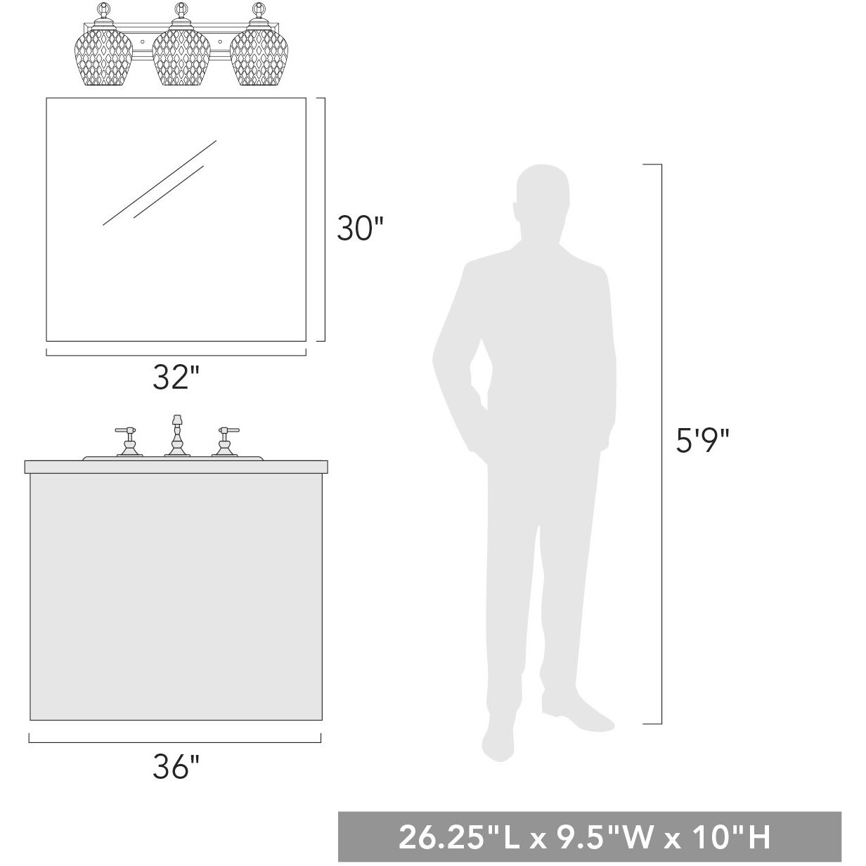 Adeline Vanity Wall Light in Modern Brushed Gold