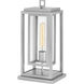 Coastal Elements Republic 1 Light 16.5 inch Satin Nickel Outdoor Pier Mount Lantern in Non-LED, Estate Series
