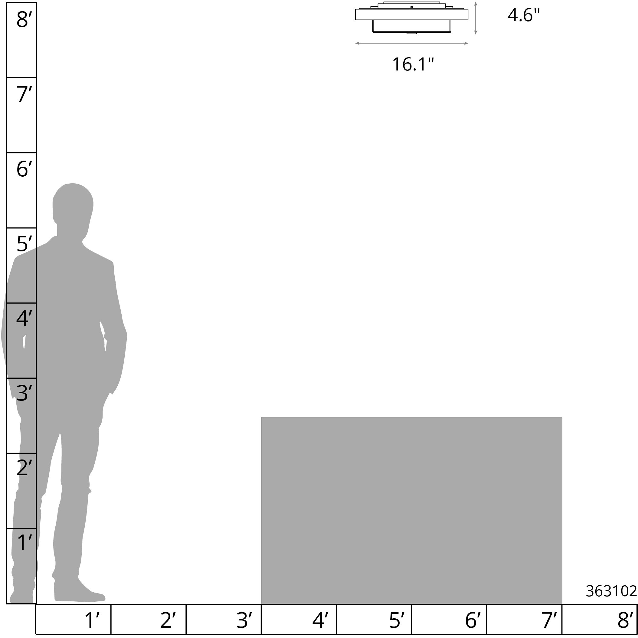 Shadow Box 4 Light 16.1 inch Coastal Burnished Steel / Coastal Burnished Steel Outdoor Flush Mount, Large