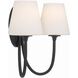 Juno Bath Wall Light in Black Forged
