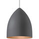 Signal Grande LED 17 inch Rubberized Gray/Copper Pendant Ceiling Light in LED 90 CRI 2700K, Grande