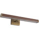Gemma 25 watt 21 inch Vintage Brass Picture Light Wall Light in Burgundy