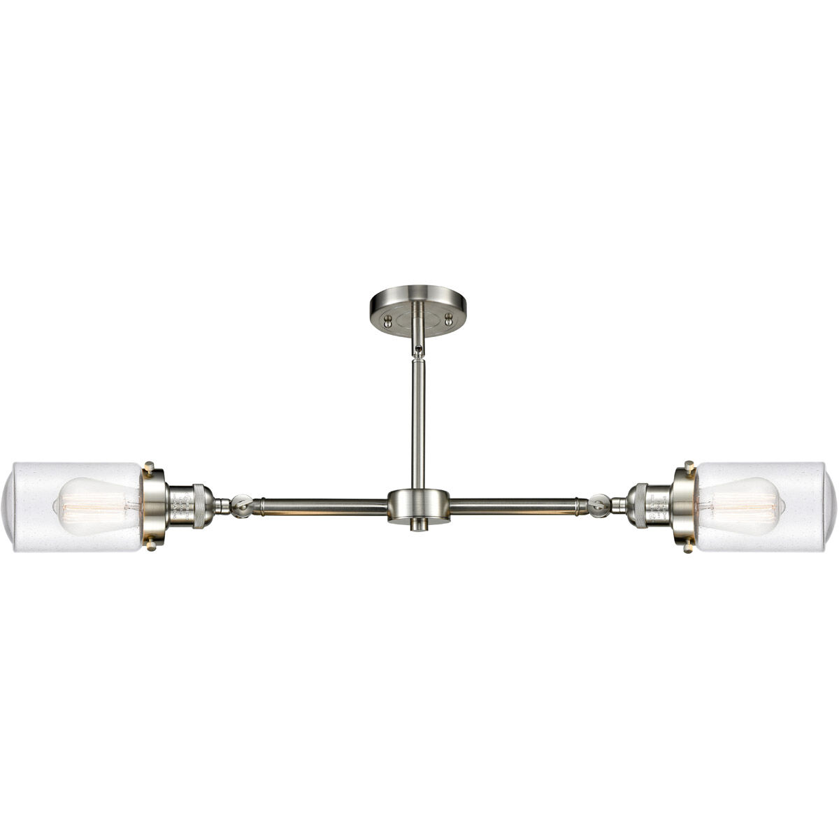 Franklin Restoration Dover LED 21 inch Brushed Satin Nickel Chandelier Ceiling Light in Seedy Glass, Franklin Restoration