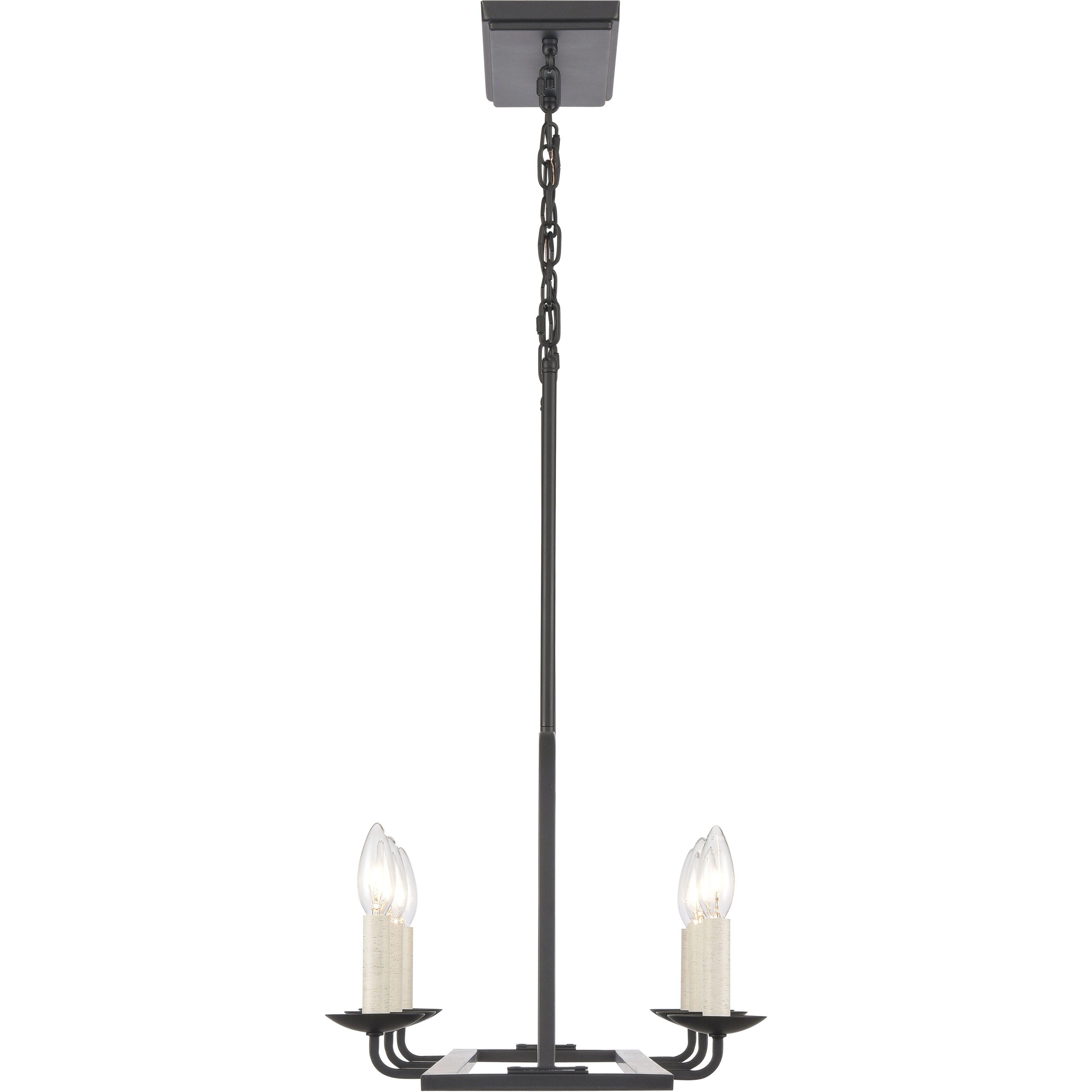 Ellisville 6 Light 34 inch Matte Black Linear Chandelier Ceiling Light