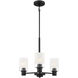 Cedar Lane 3 Light 20 inch Matte Black Chandelier Ceiling Light