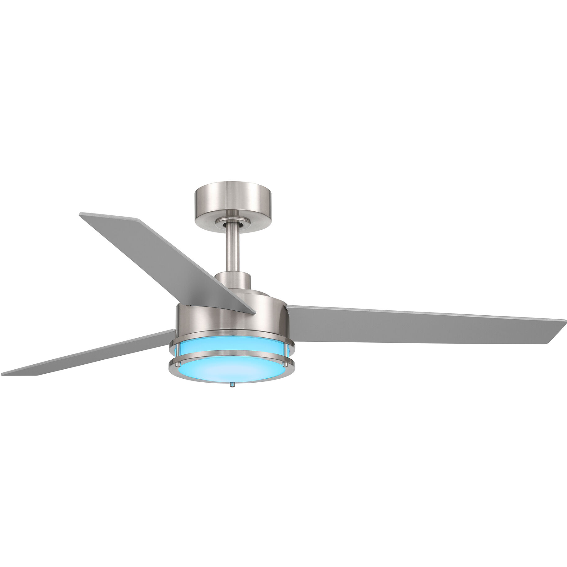 Cassini 52 inch Brushed Nickel with Reversible Silver/Pearl Gray Blades DC Smart Fan
