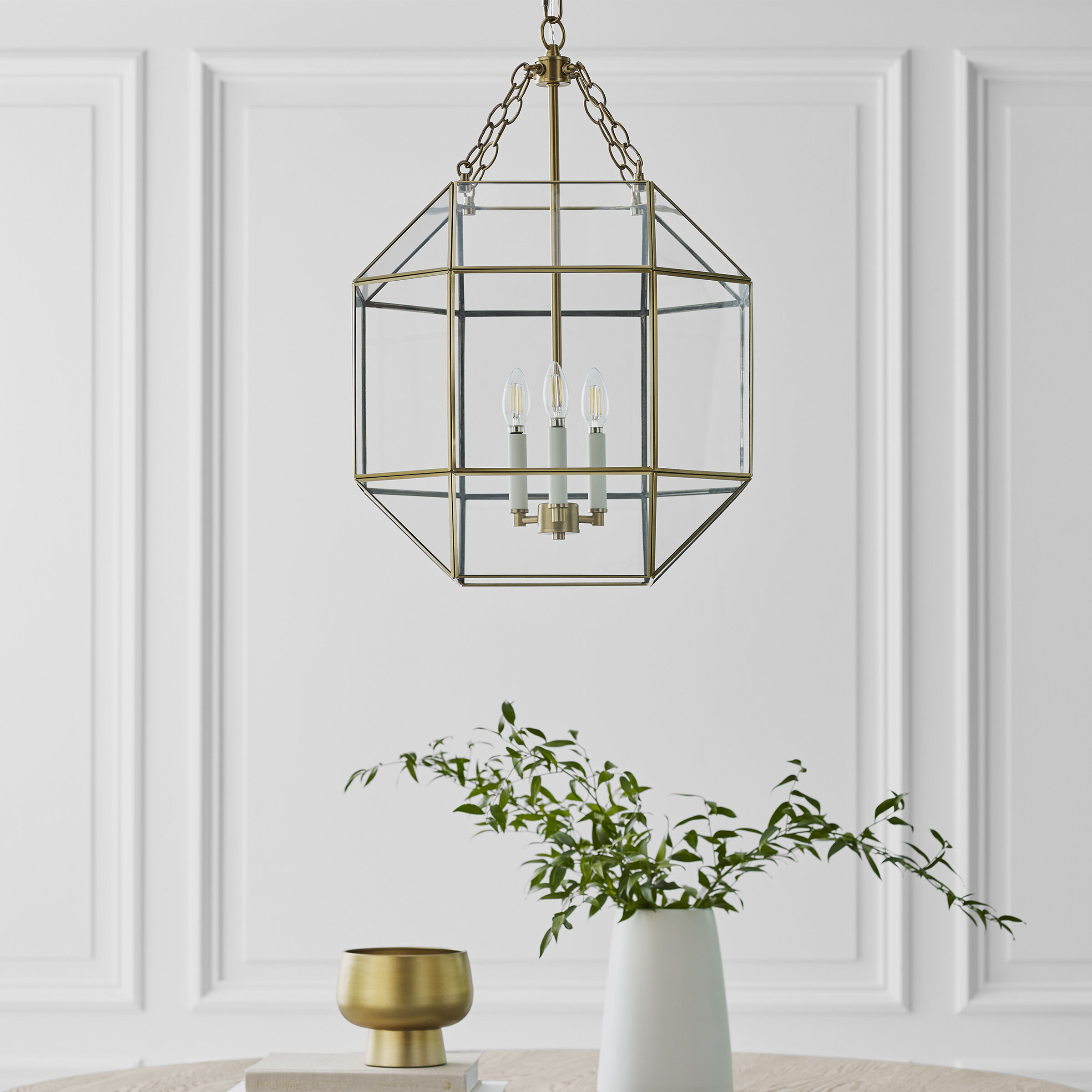Suzanne Kasler Morrison Pendant Ceiling Light in Satin Brass