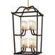 Posh Horizon 8 Light 18.25 inch Sand Coal/Gold Leaf Pendant Ceiling Light