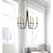 Cohen 6 Light 36 inch Black and Brass Chandelier Ceiling Light