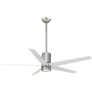 Minka-Aire Symbio 56 inch Brushed Nickel/White with White Blades Ceiling Fan in Etched Glass F828-BN/WH - Open Box