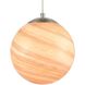 Planetario 1 Light 10 inch Satin Nickel with Smoke Swirl Mini Pendant Ceiling Light