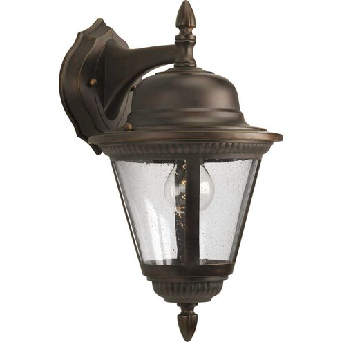 Westport 1 Light 16 inch Antique Bronze Outdoor Wall Lantern in Bulbs Not Included, Clear Seeded, Medium