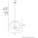 Sacha 3 Light 16 inch Brushed Nickel Globe Pendant Ceiling Light