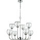 Glenolden 8 Light 30 inch Polished Chrome with Clear Chandelier Ceiling Light