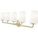 Montford 5 Light 40 inch Modern Gold Bath Vanity Light Wall Light