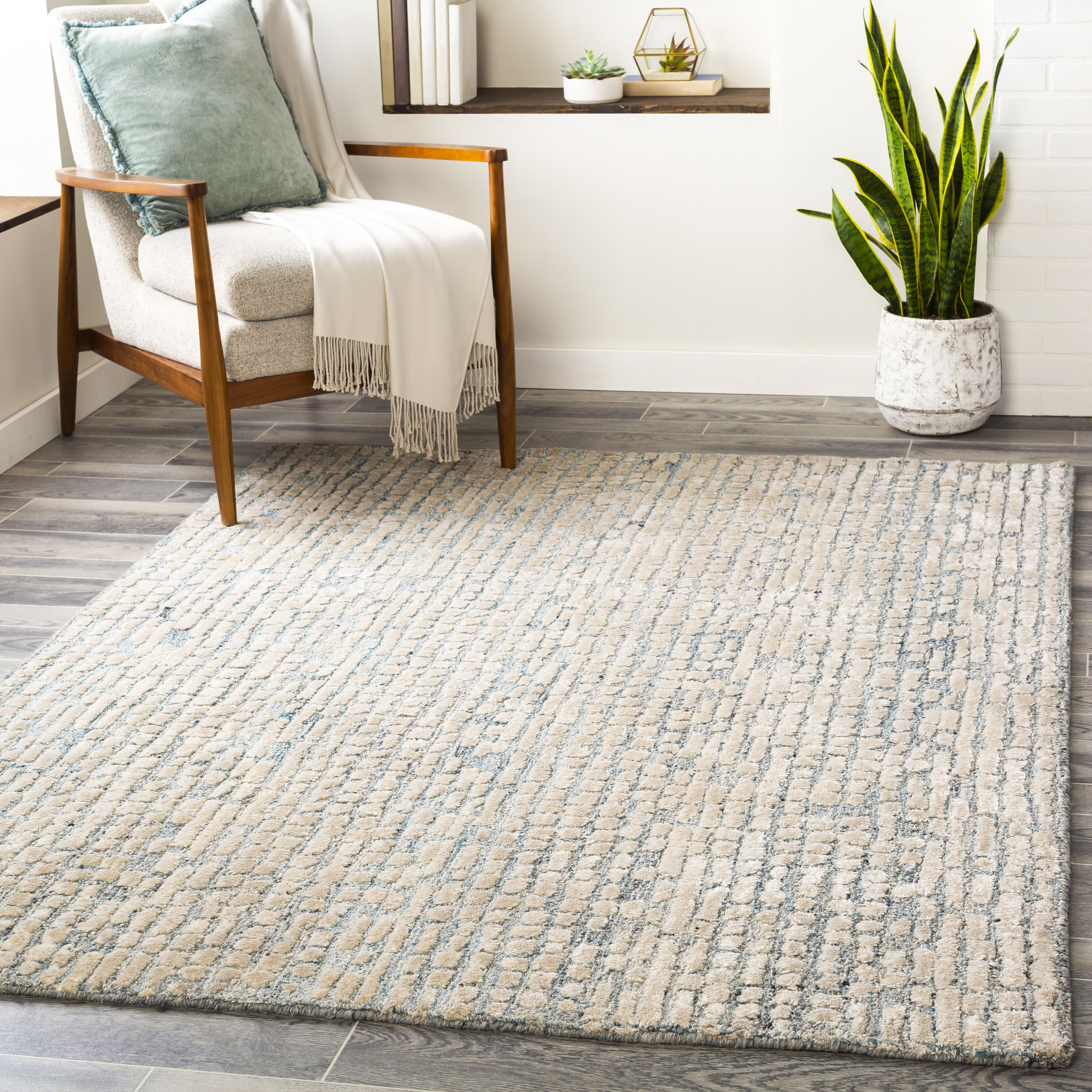 Montclair 120 X 96 inch Charcoal Rug in 8 x 10, Rectangle
