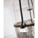 Chapman & Myers Lorford 4 Light 20 inch Aged Iron Bell Lantern Pendant Ceiling Light in Mercury Glass