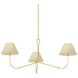 Dekalb 3 Light 48 inch Vintage Gold Leaf Chandelier Ceiling Light