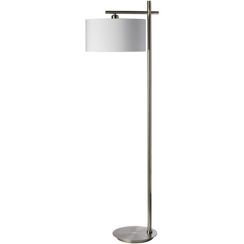 Modern 62 inch 100.00 watt Satin Chrome Task Floor Lamp Portable Light, Task