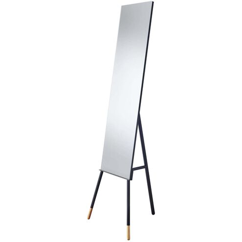 Louise 57 X 17 inch Black and Natural Wood Floor Mirror