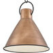 Winnie LED 18 inch Antique Copper with Textured Black Indoor Pendant Ceiling Light