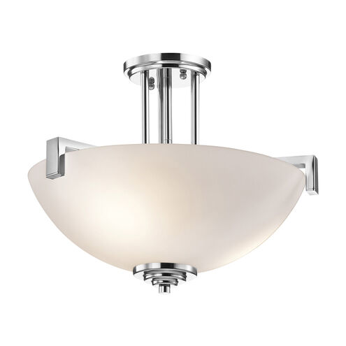 Eileen LED 17 inch Chrome Inverted Pendant/Semi Flush Ceiling Light