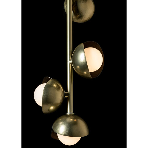 Brooklyn 4 Light 11.6 inch Modern Brass and Dark Smoke Vertical Pendant Ceiling Light in Modern Brass/Dark Smoke