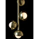 Brooklyn 4 Light 11.6 inch Modern Brass and Dark Smoke Vertical Pendant Ceiling Light in Modern Brass/Dark Smoke