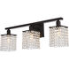 Phineas 3 Light 24 inch Black Bath Sconce Wall Light