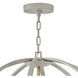 Euclid LED 44 inch Cement Gray with Brushed Gold Indoor Chandelier Ceiling Light