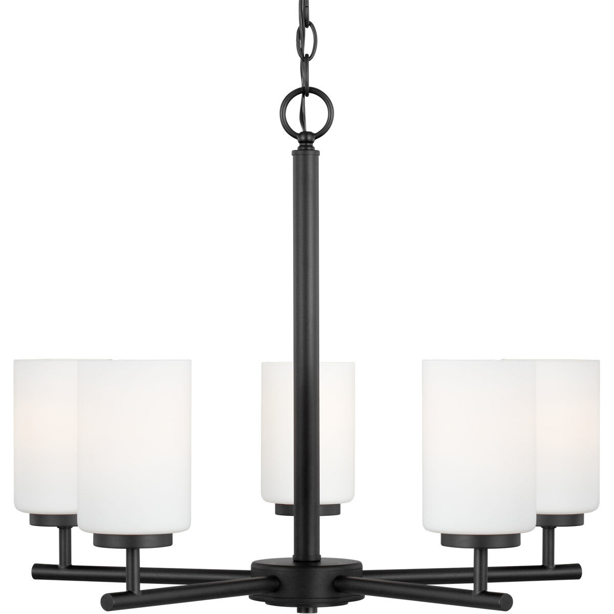 Oslo 5 Light 24 inch Midnight Black Chandelier Ceiling Light