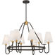 Bellforge 8 Light 38 inch Legacy Brass and Dark Bronze Pendant Ceiling Light