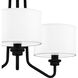 Ainsdale 3 Light 18 inch Matte Black Semi-Flush Mount Ceiling Light