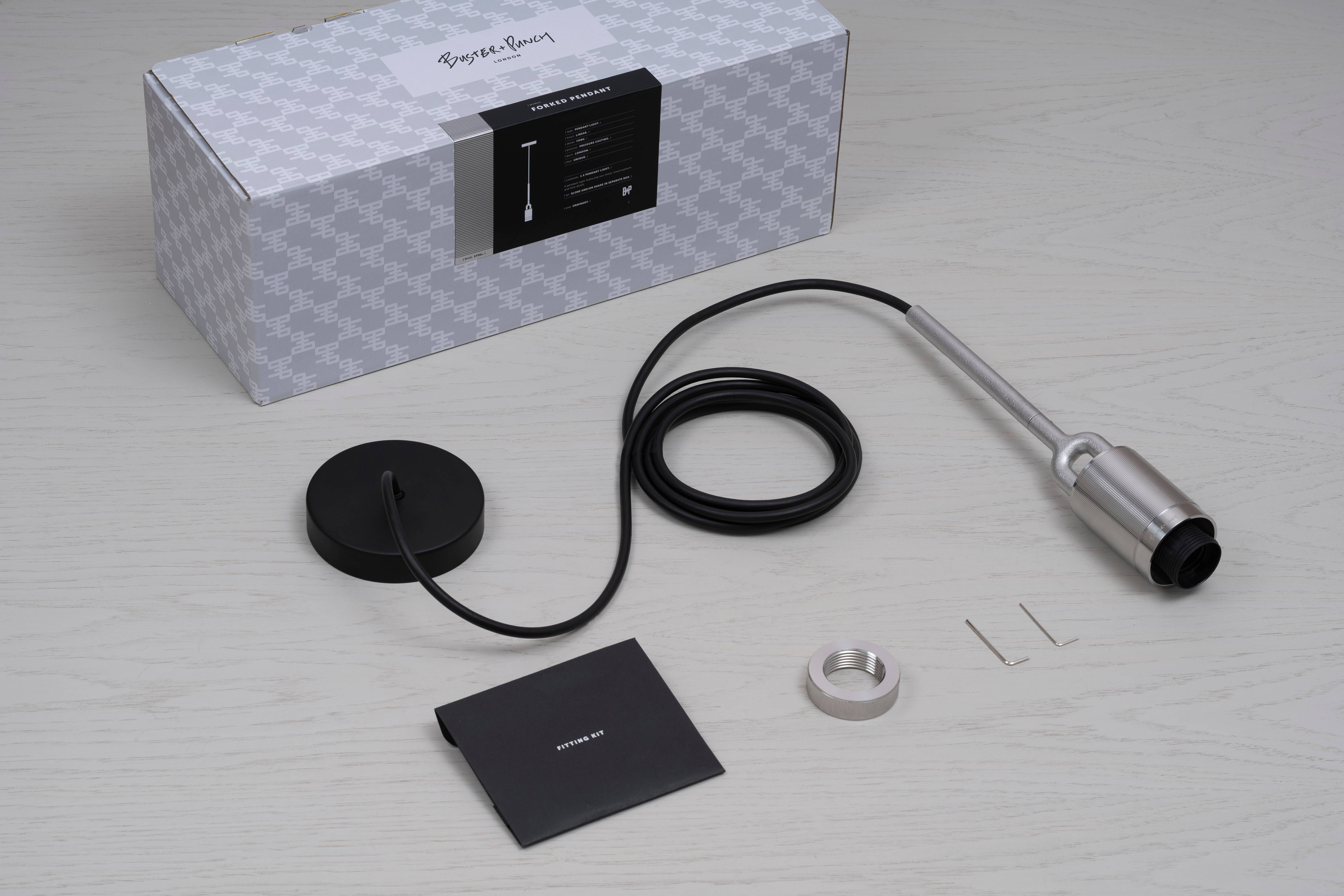 Forked LED 7.87 inch Brass Pendant Ceiling Light